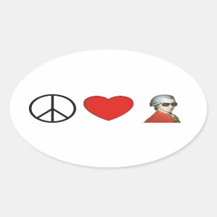 Ruhe, Liebe, Mozart - Aufkleber für Musikliebhaber