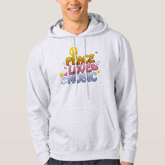 Ruhe, Liebe, Musik Hoodie (Vorderseite)
