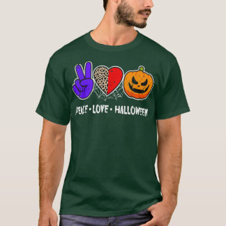 Ruhe, Liebe, Pumpkin Fall Leopard Print Funny Hall T-Shirt