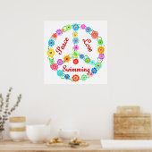 Ruhe Liebe Schwimmen Poster (Küche)