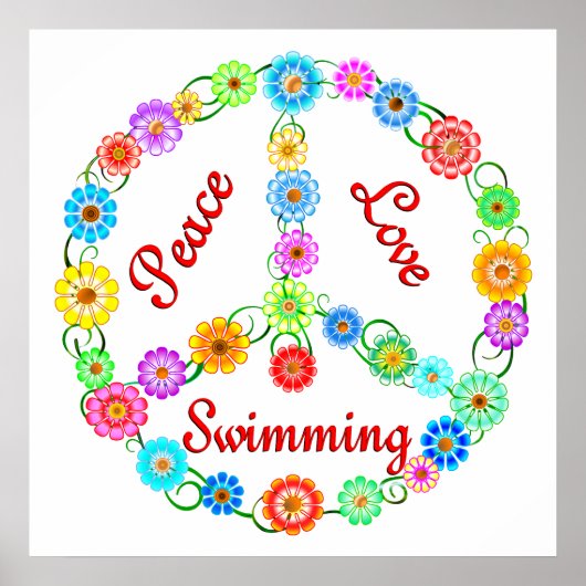 Ruhe Liebe Schwimmen Poster (Vorne)