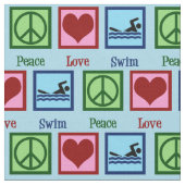 Ruhe Liebe Schwimmen Stoff (Nahaufnahme)