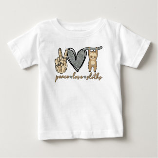 Ruhe, Liebe, Sloths Niedlich Baby Sloth Baby T-shirt