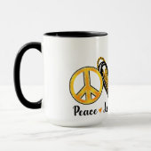 "Ruhe, Liebe, Sonnenblume" Kaffee/Tee Tasse (Links)