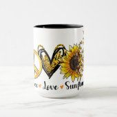 "Ruhe, Liebe, Sonnenblume" Kaffee/Tee Tasse (Zentrum)