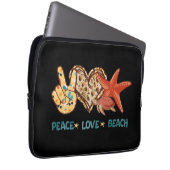 Ruhe, Liebe, Strand | Friede, Herz, Schildkröte Laptopschutzhülle (Vorne Rechts)