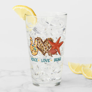 Ruhe, Liebe, Strand Summer Vibes VINTAG Glas