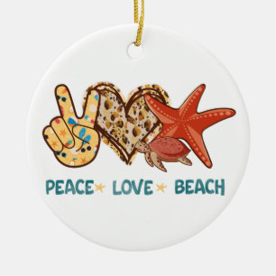 Ruhe, Liebe, Strand   Summer Vibes   VINTAG Keramik Ornament