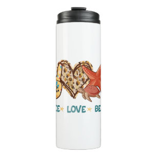 Ruhe, Liebe, Strand Summer Vibes VINTAG Thermosbecher