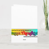 Ruhe, Liebe, Tanzkarte Karte (Rückseite)