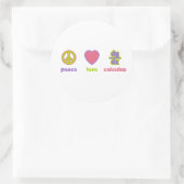 Ruhe, Liebe und Aufkleber (Tasche)