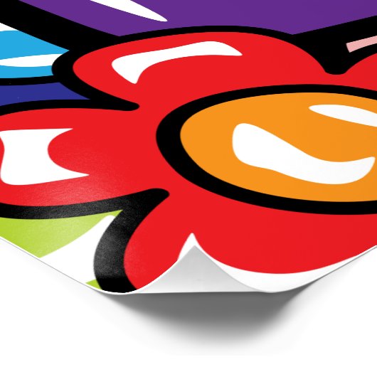 Ruhe, Liebe und Blume Poster (Ecke)