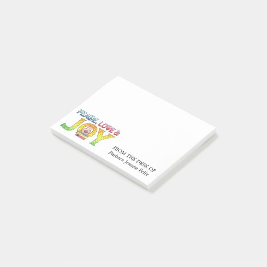 Ruhe, Liebe und Freude am Kochen Post-it Klebezettel (angewinkelt)