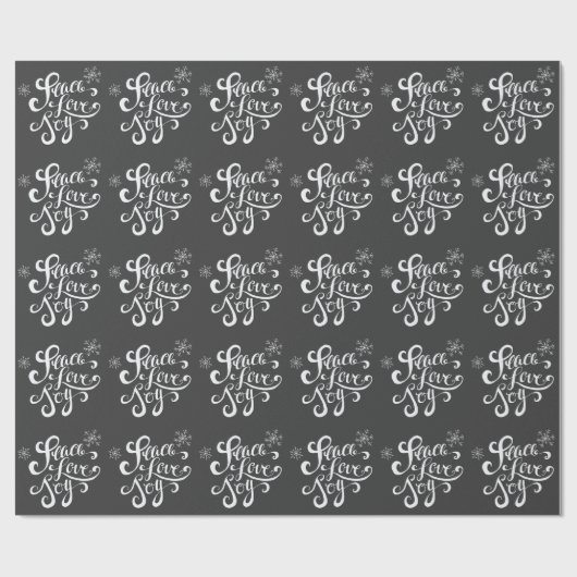 Ruhe, Liebe und Freude im Chalkboard Urlaubspapier Geschenkpapier (Flach)