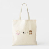 Ruhe, Liebe und Kaffee-Totgebäck Tragetasche (Rückseite)