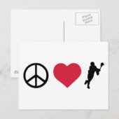 Ruhe, Liebe und Lacrosse Postkarte (Vorne/Hinten)