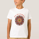 Ruhe, Liebe und Mandalase - farbenfroh Mandala T-Shirt (Vorderseite)