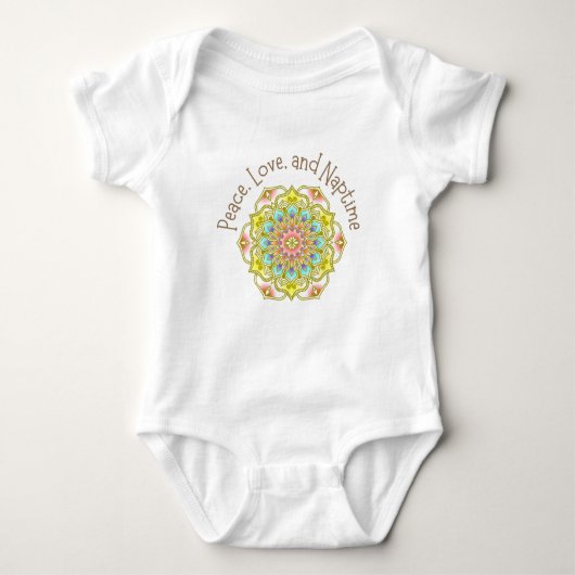 Ruhe, Liebe und Naptime Mandala Classic Kleinkind Baby Strampler (Vorderseite)