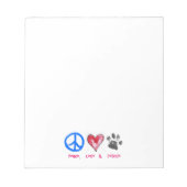 Ruhe, Liebe und Rettung Notizblock (Vorderseite)