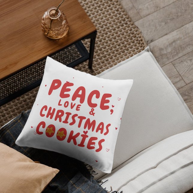 Ruhe, Liebe und Weihnachtskekse Kissen (Von Creator hochgeladen)