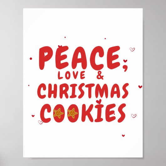 Ruhe, Liebe und Weihnachtskekse Poster (Vorne)