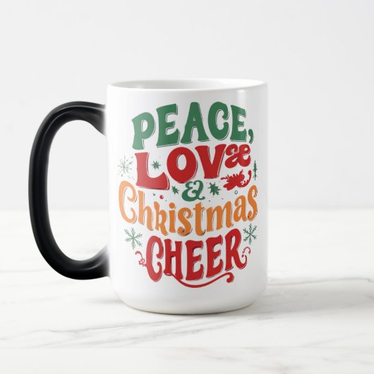Ruhe, Liebe und Weihnachtsmann - Tasse 15 oz Morph (Links)