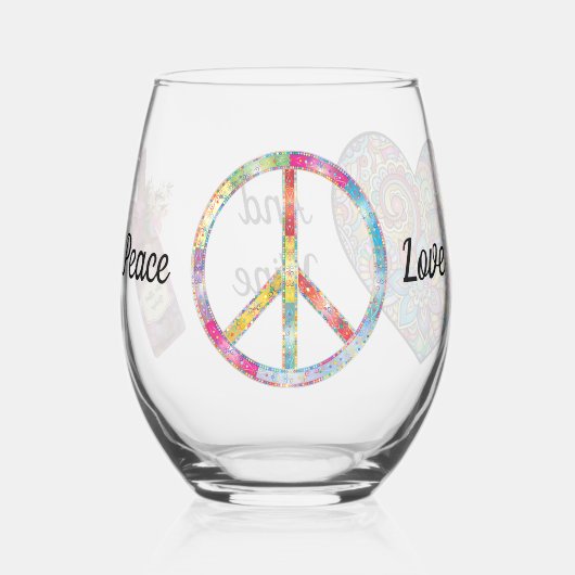 Ruhe, Liebe und Wein - Stein Glas oder (Vorderseite)