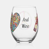 Ruhe, Liebe und Wein - Stein Glas oder (Rückseite)