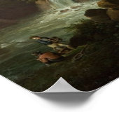 Ruhe Majestic Waterfall Fischen Poster (Ecke)