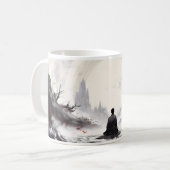 Ruhe, Meditation und Frieden Kaffeetasse (Vorderseite Links)