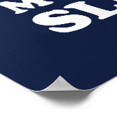 Ruhe! Mein Gehirn schläft Poster (Ecke)