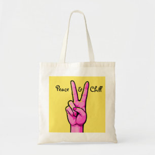 Ruhe & ✌️ Minimaler Cartoon Tote Beag Tragetasche