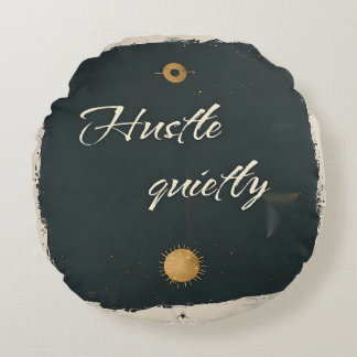 Ruhe - Minimalistisches Motivierend Zitat Rundes Kissen