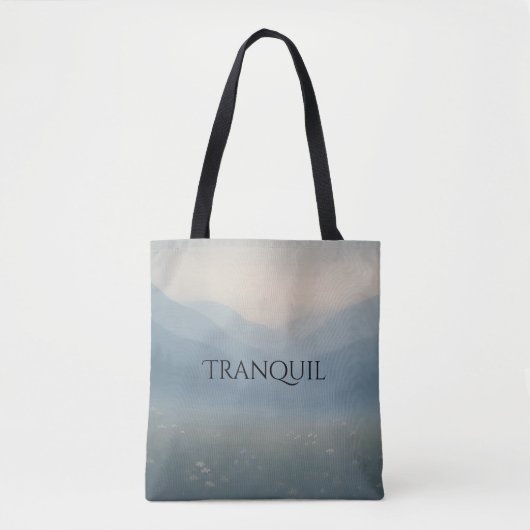 Ruhe - Misty Mountain Scene Tote Bag Tasche (Vorderseite)