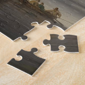 Ruhe mit den Fischern, die ihren Fang entladen Puzzle (Seite)