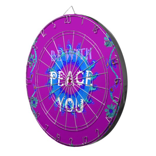 Ruhe mit Ihrer Inspiration Print Dartscheibe (Vorderseite rechts)