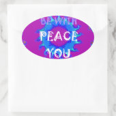 Ruhe mit Ihrer Inspiration Print Ovaler Aufkleber (Tasche)