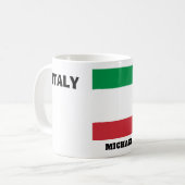 Ruhe mit Italienischer Fahne behalten Kaffee Tasse (Vorderseite Links)