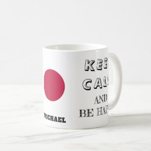 Ruhe mit japanischer Flagge behalten Kaffeetasse