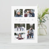 Ruhe modern minimalistisch 5 Foto Blau Weihnachten (Stehend Vorderseite)