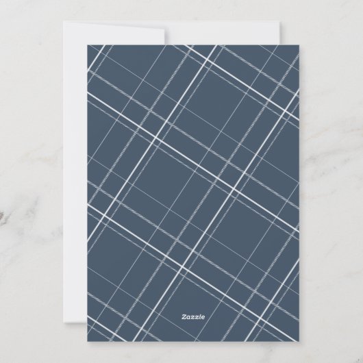 Ruhe modern minimalistisch 5 Foto Blau Weihnachten (Rückseite)