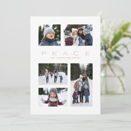 Ruhe modern minimalistisch 5 Foto Weihnachten (Stehend Vorderseite)