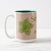 Ruhe nach dem Kaffee Echeveria Sukkulent Zweifarbige Tasse (Links)