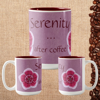 Ruhe nach dem Kaffee Rosa Dianthus Zweifarbige Tasse