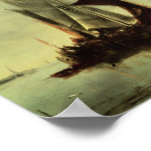 Ruhe oder, Boote nahe der Küste, nach 1651 Poster (Ecke)