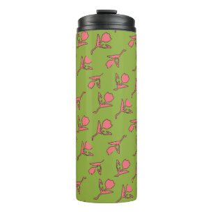 Ruhe pink und grün thermosbecher
