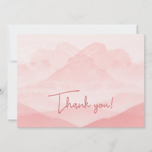 Ruhe Romantische rosa Landschaft Feiertagskarte (Vorderseite)