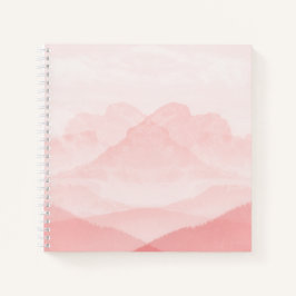Ruhe Romantische rosa Landschaft Notizblock
