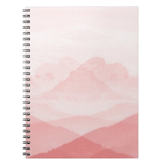 Ruhe Romantische rosa Landschaft Notizblock (Vorderseite)