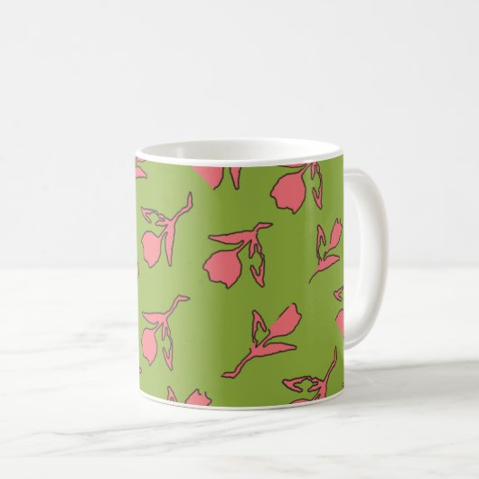 Ruhe rosa und grüne Tasse (VorderseiteRechts)